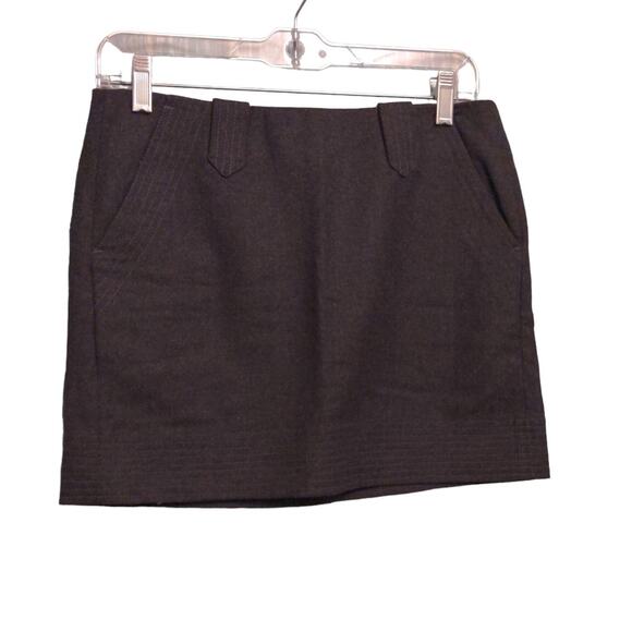 Vince Womens Pencil Skirt Gray Mini Stretch Wool Blend 2 - Picture 1 of 9